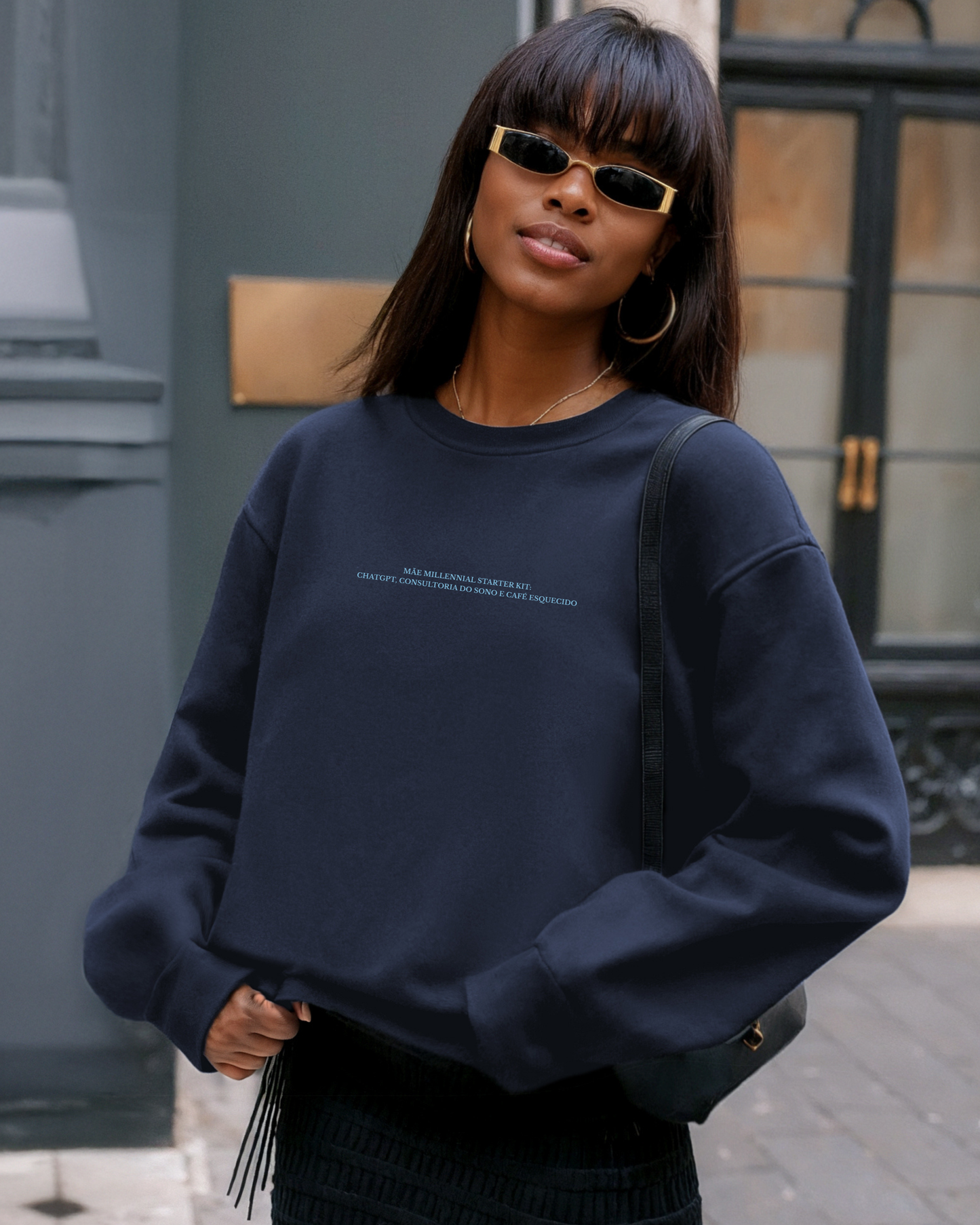 Sweatshirt Mãe Millennial Starter Kit #1 - Navy/Azul
