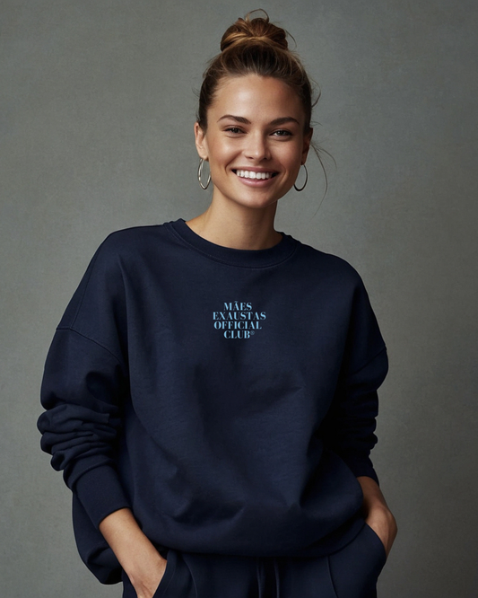 Sweatshirt Mães Exaustas Official Club® - Navy/Azul