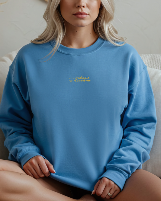Sweatshirt Mãe da Madalena - Azul/Amarelo